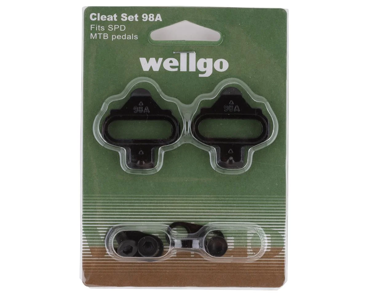 Wellgo Clipless Cleats for SPD Style Pedals (Black) (98A) (4°) - view 2